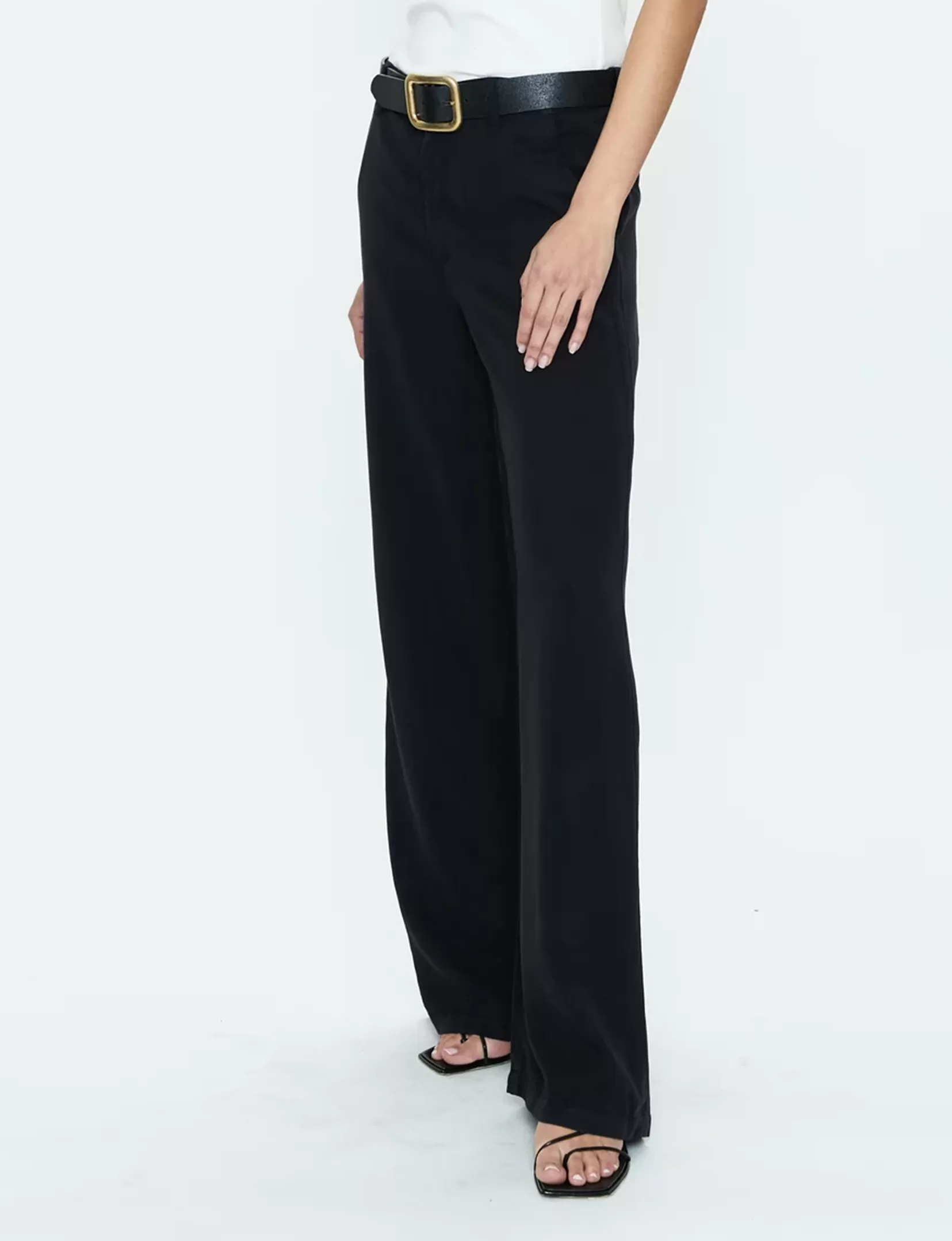 Jayden Wide Leg Denim Pant, Fade To Black