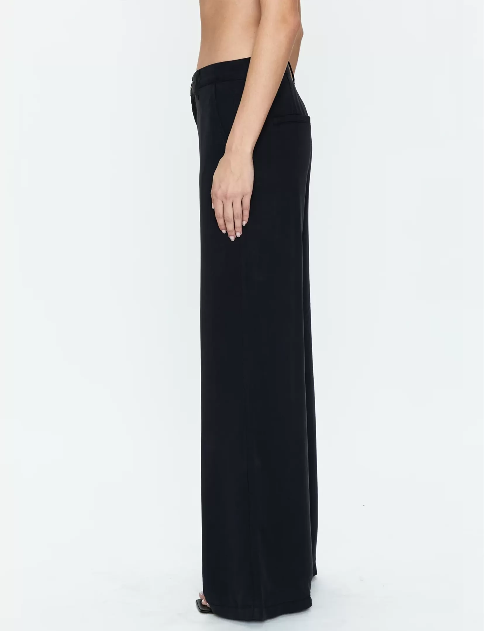 Jayden Wide Leg Denim Pant, Fade To Black