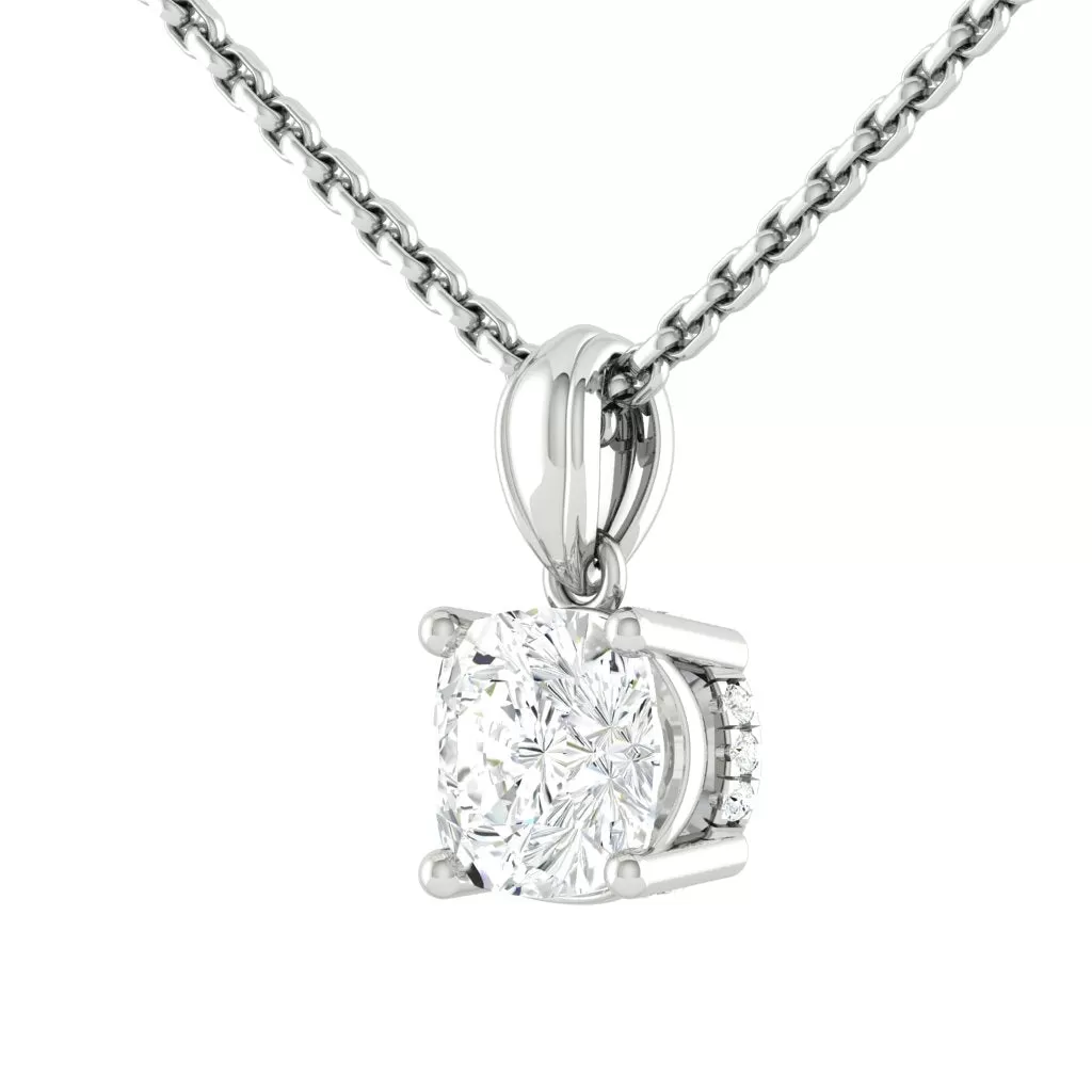 Kaela Cushion Necklace Lab Diamond