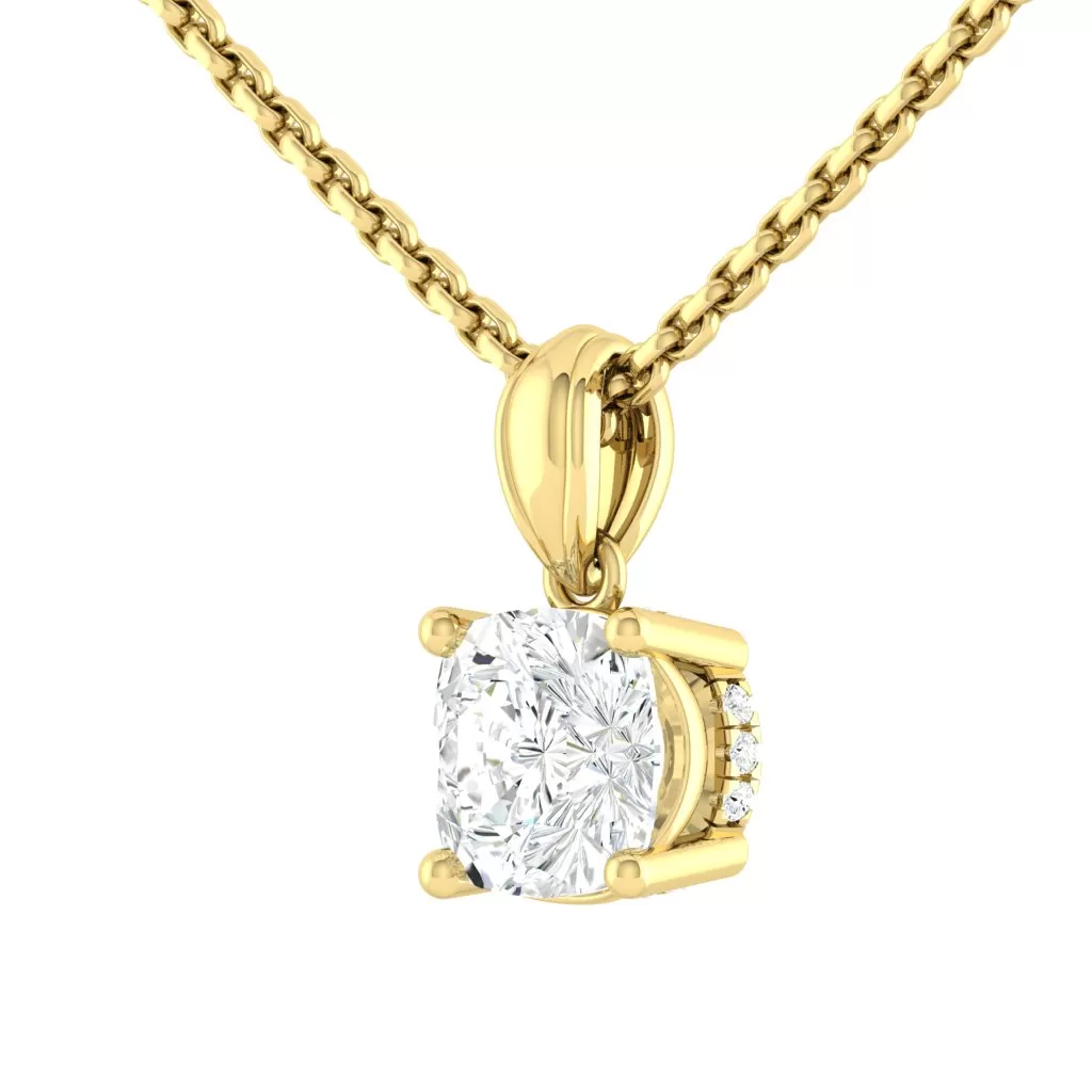 Kaela Cushion Necklace Lab Diamond