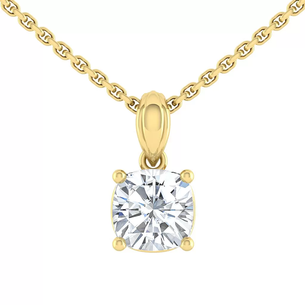 Kaela Cushion Necklace Lab Diamond