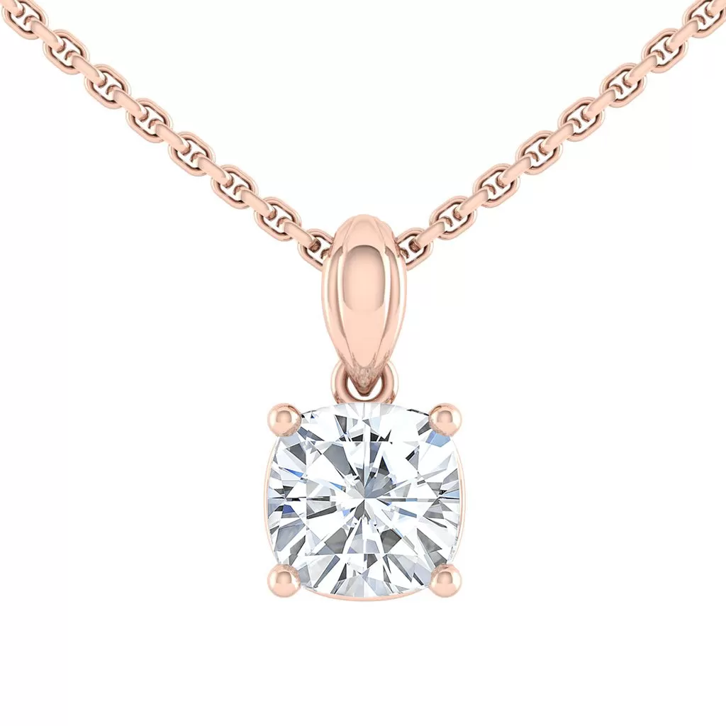 Kaela Cushion Necklace Lab Diamond