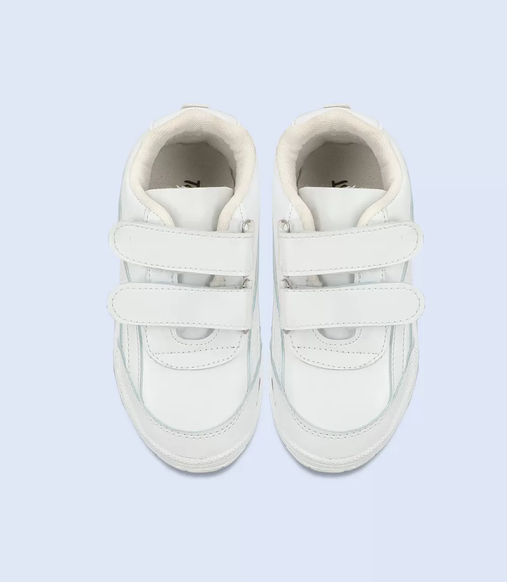 KB0036-WHITE-Boys Casual School Shoes