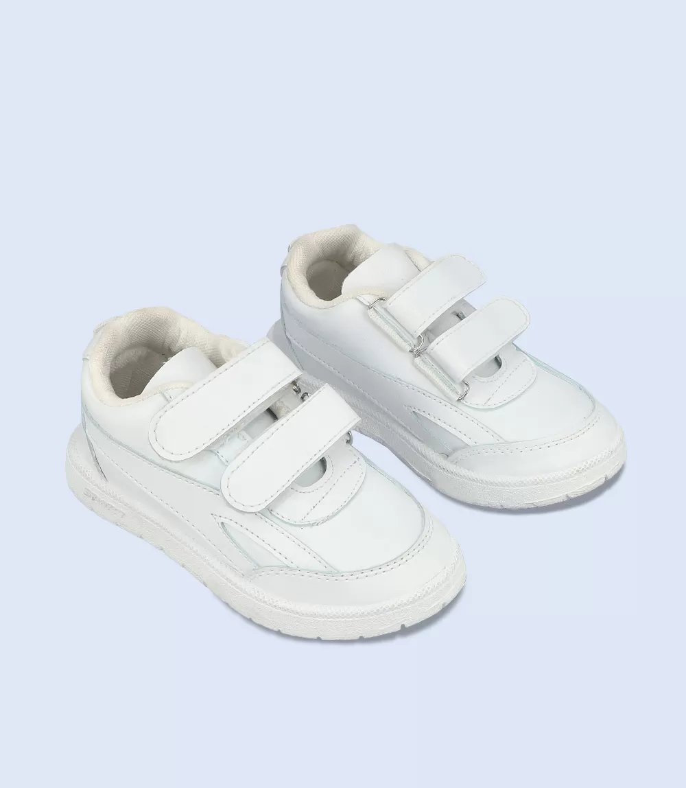 KB0036-WHITE-Boys Casual School Shoes