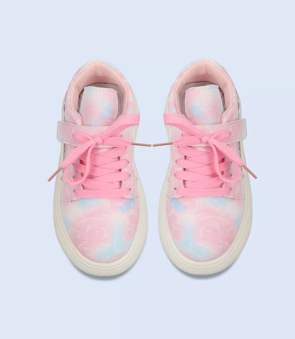 KG0071-PINK-Girls Casual Sneakers