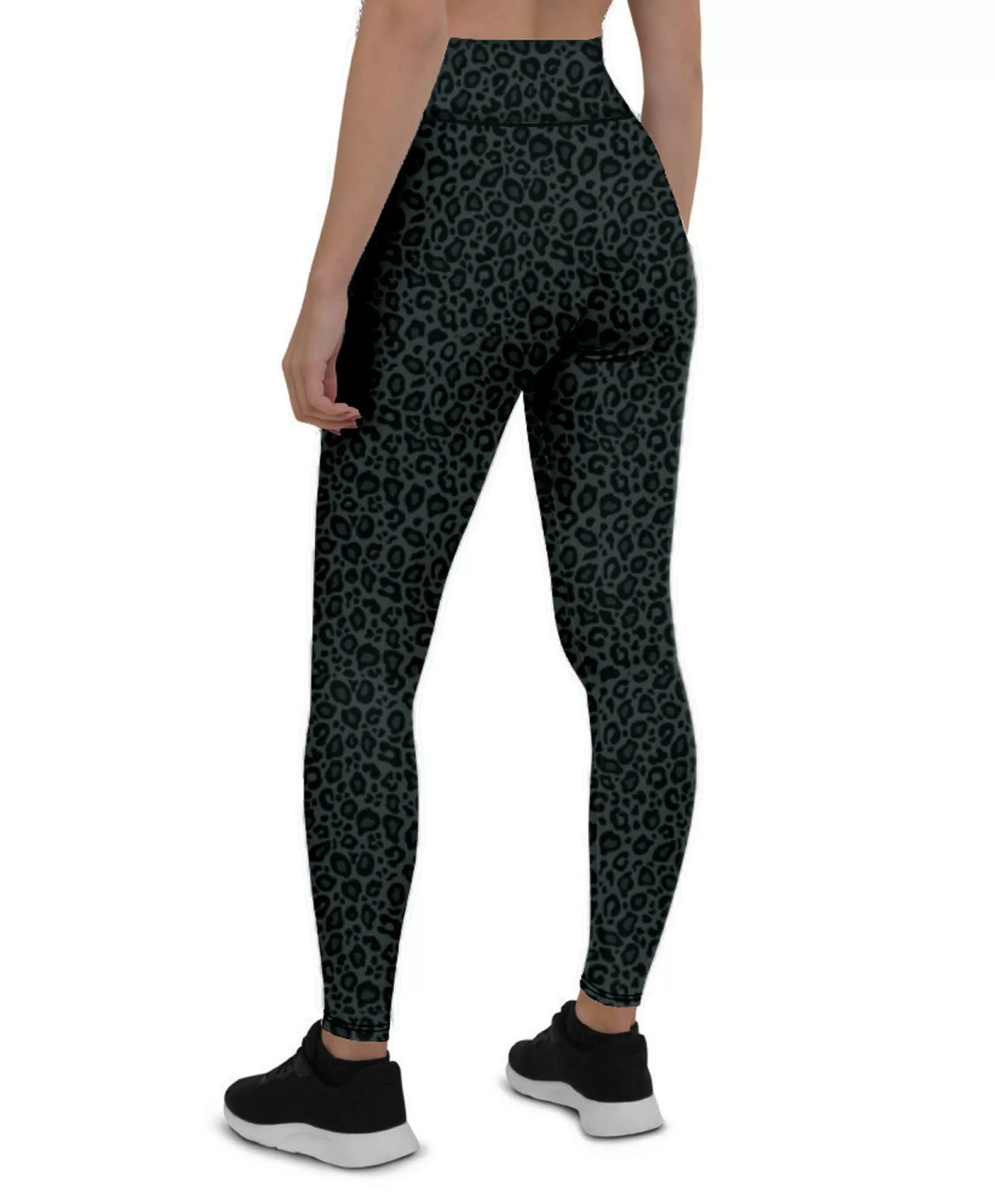 Leopard Black Leggings - Sale