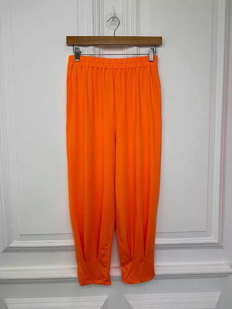 Malissa J Pleat Cuff Trousers - Orange