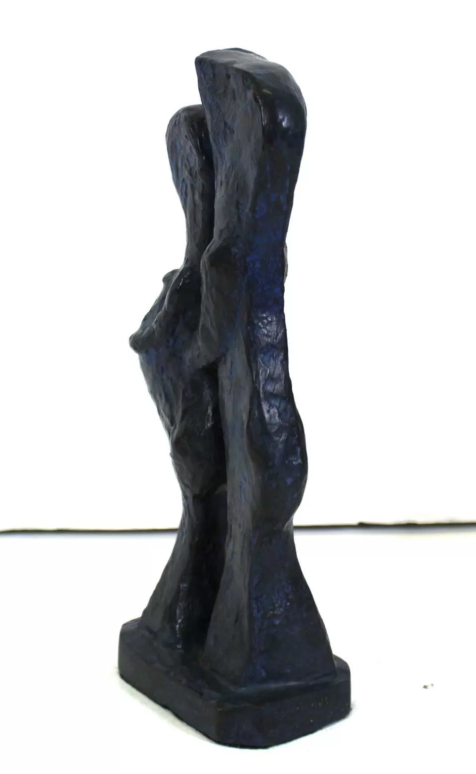 Marvin Bell Modern Abstract Bronze Sculpture Of Embracing Couple