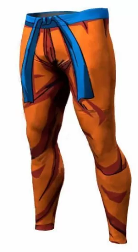 Men's Goku Saiyan Saga Armor Dragon Ball Z Leggings Premium Compression Spats