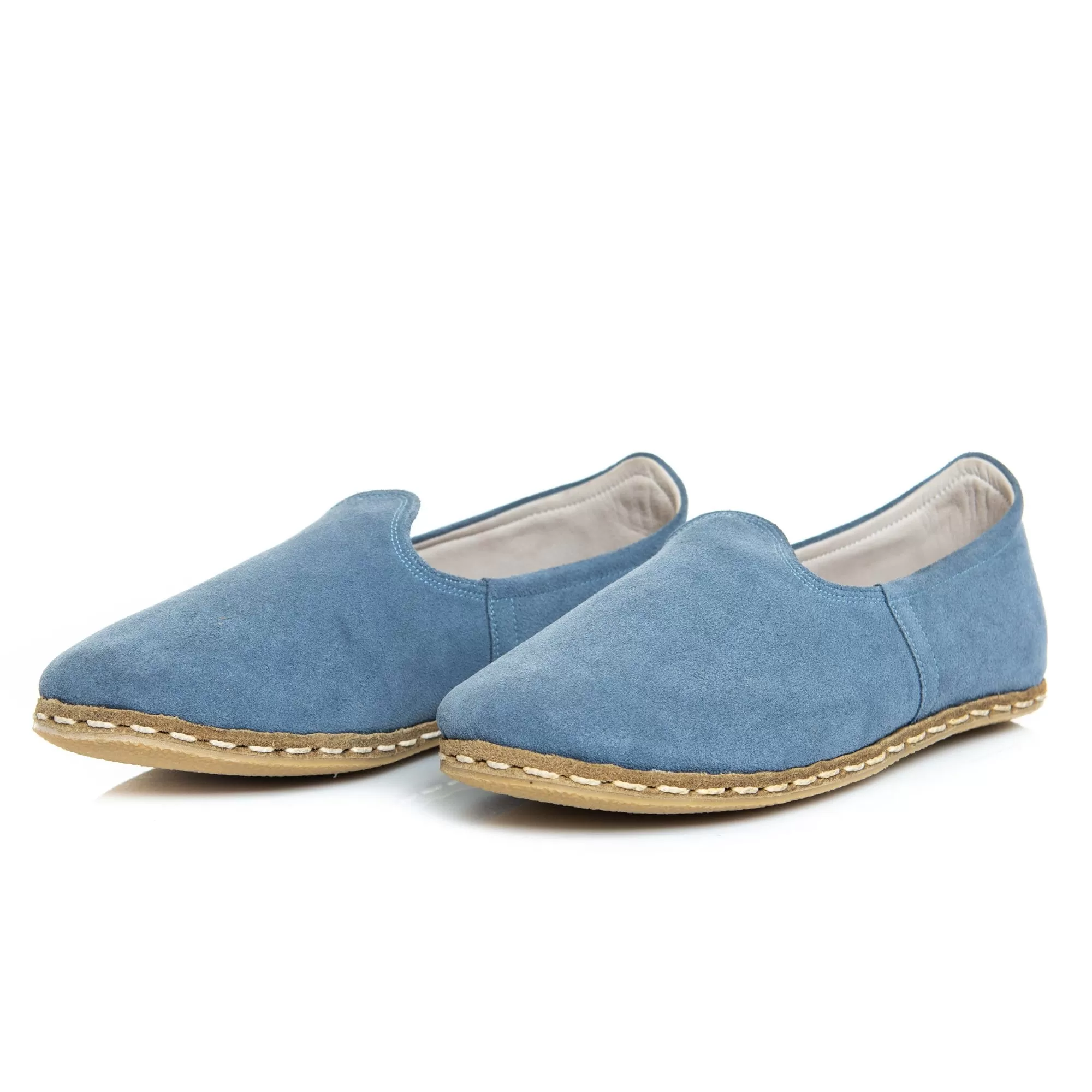 Men's Light Blue Slip On Shoes