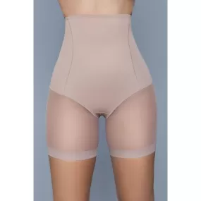 Nude High Waist Mesh Shorts Body Shaper With Waist Boning