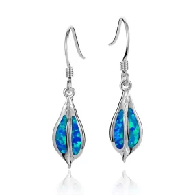 Opal Ti Leaf Earrings