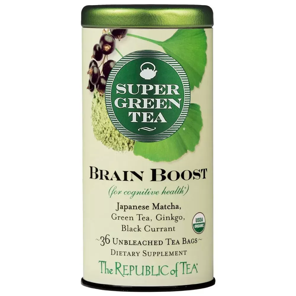 Organic Brain Boost SuperGreen Tea Bags - 36 Tea Bags