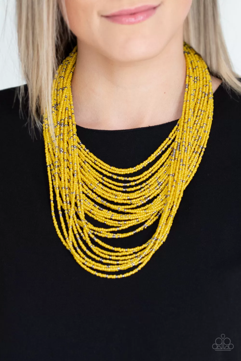 Paparazzi Accessories - Rio Rainforest - Yellow Seed Bead Necklace