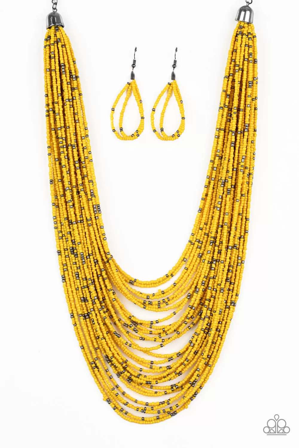 Paparazzi Accessories - Rio Rainforest - Yellow Seed Bead Necklace