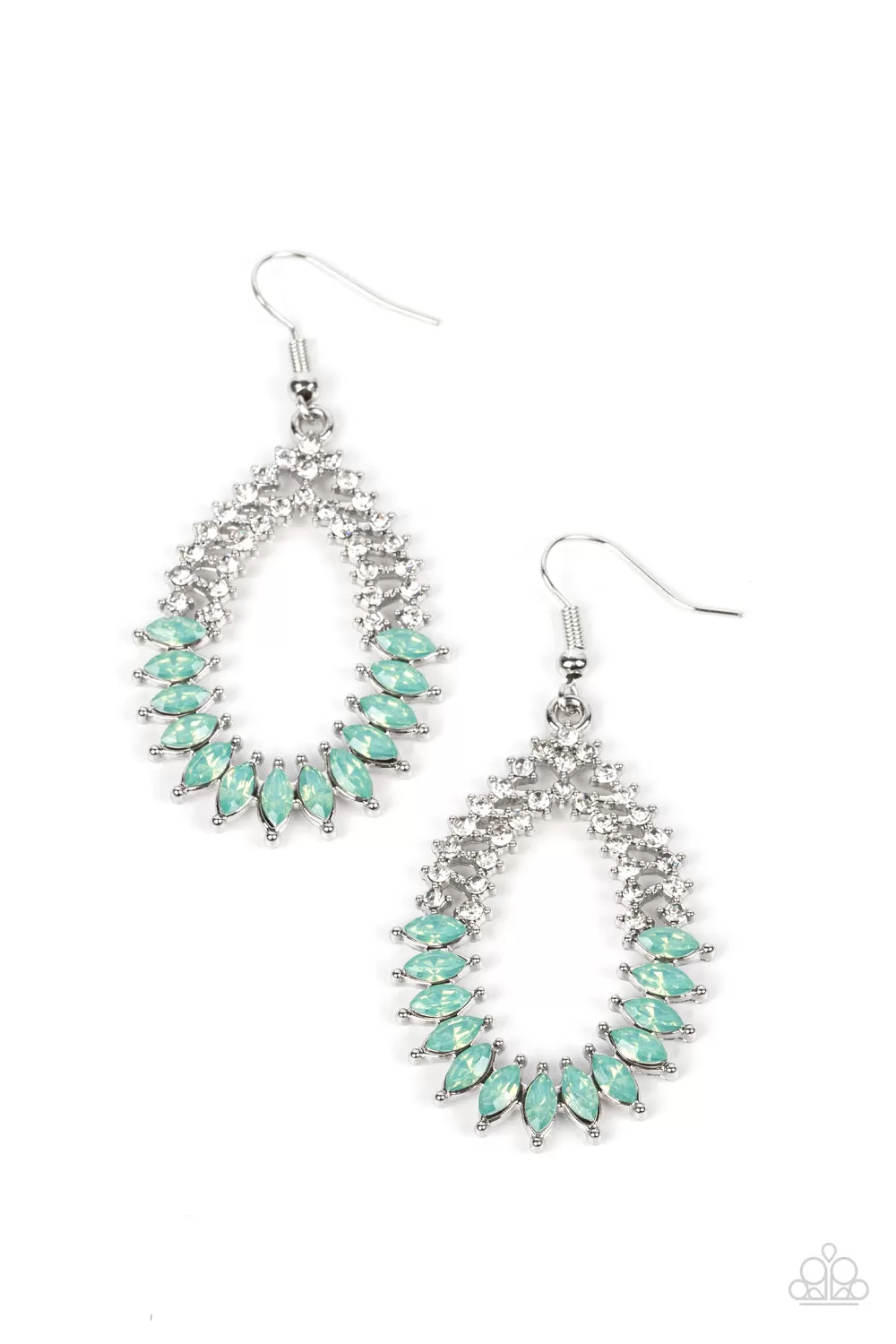 Paparazzi Lucid Luster - Green Earrings