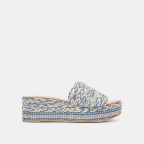 PAZLI SANDALS BLUE MULTI WOVEN