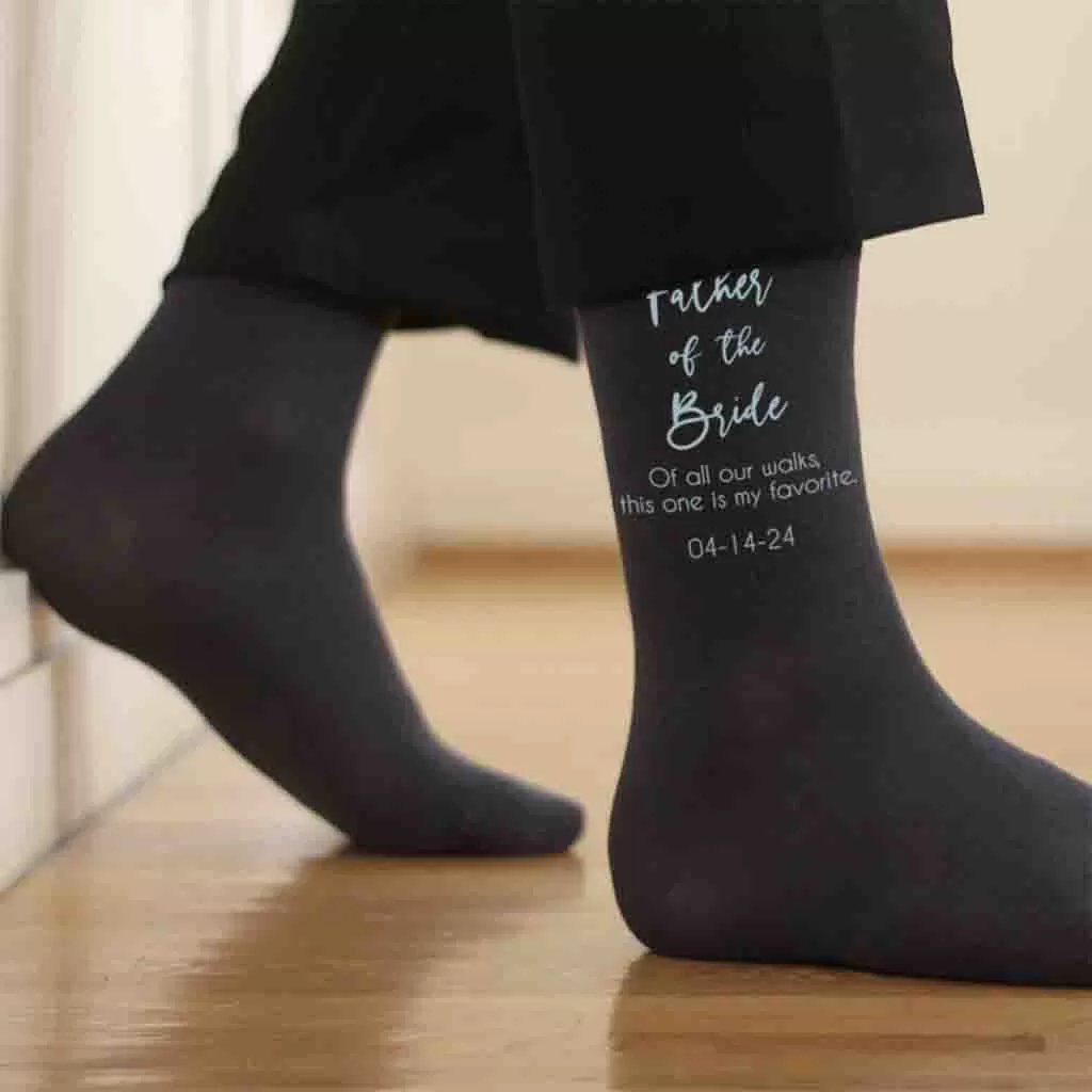 Personalized Wedding Socks for the Father of the Bride