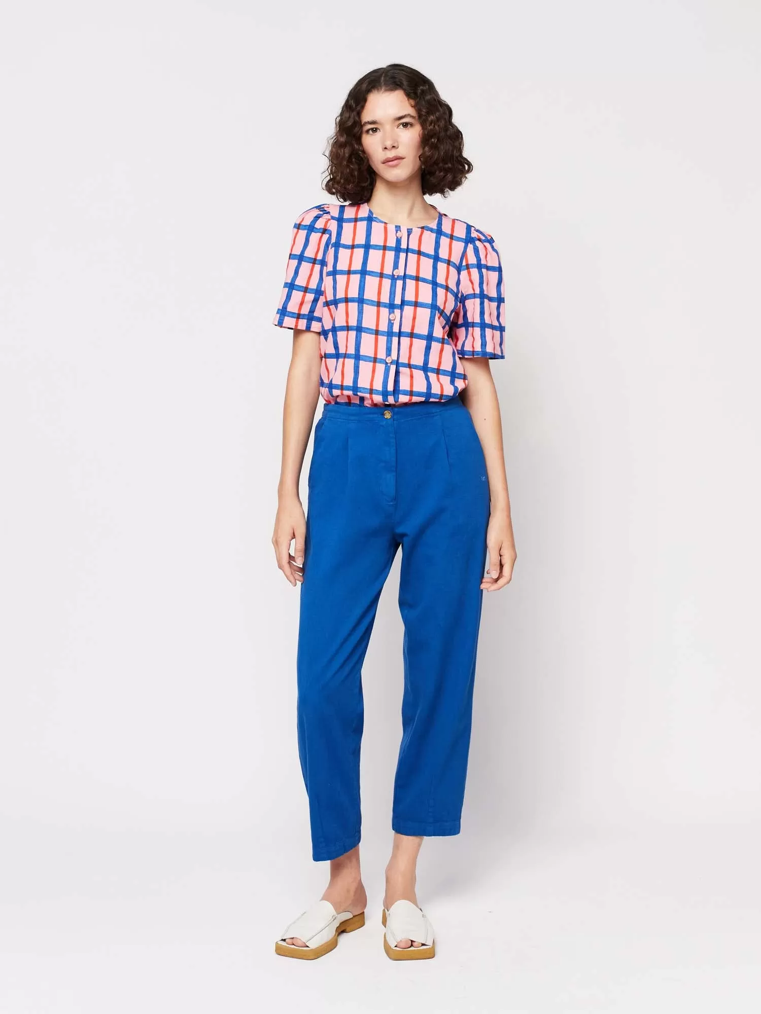 Pleated Straight Leg Trousers