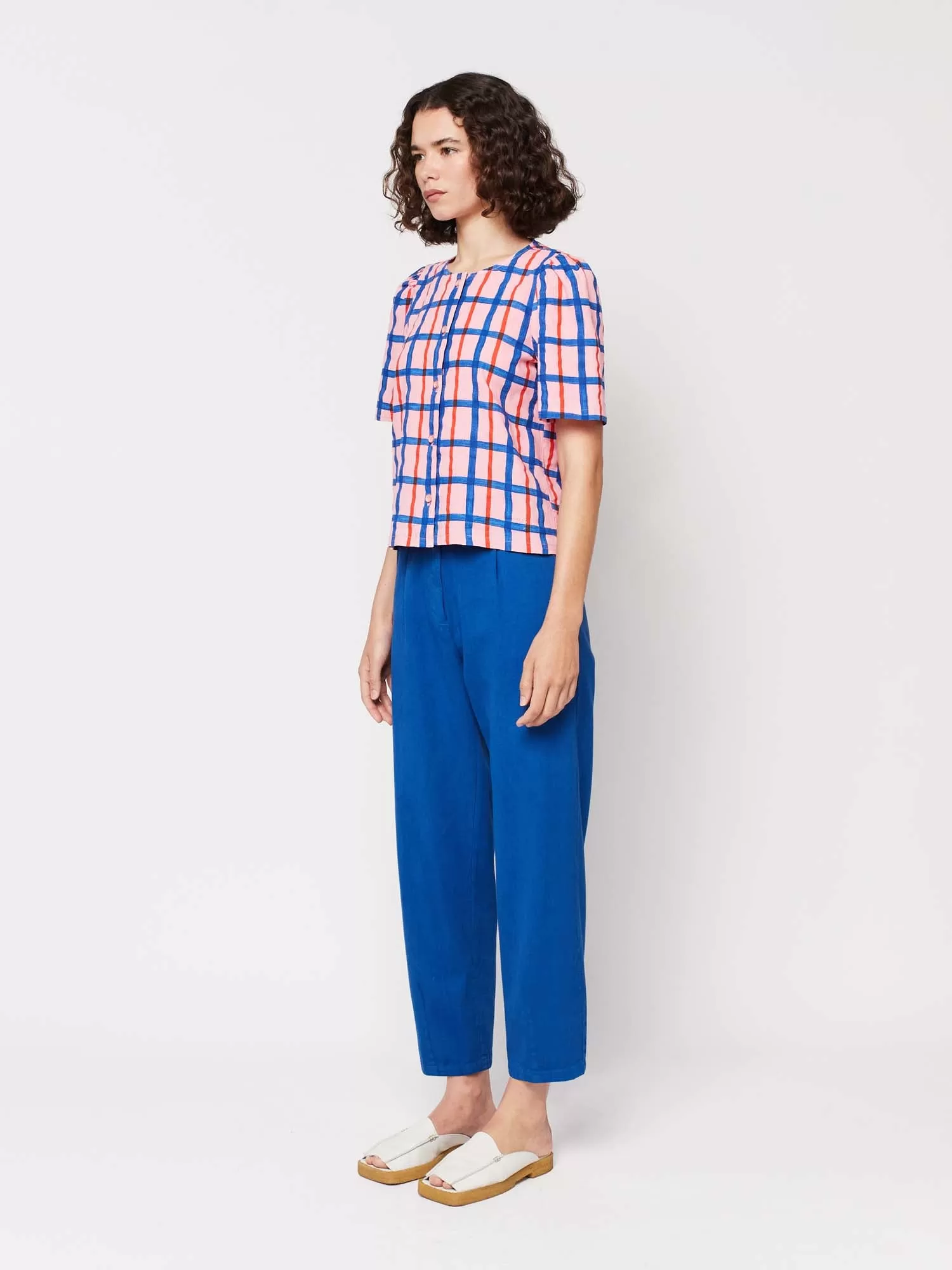 Pleated Straight Leg Trousers