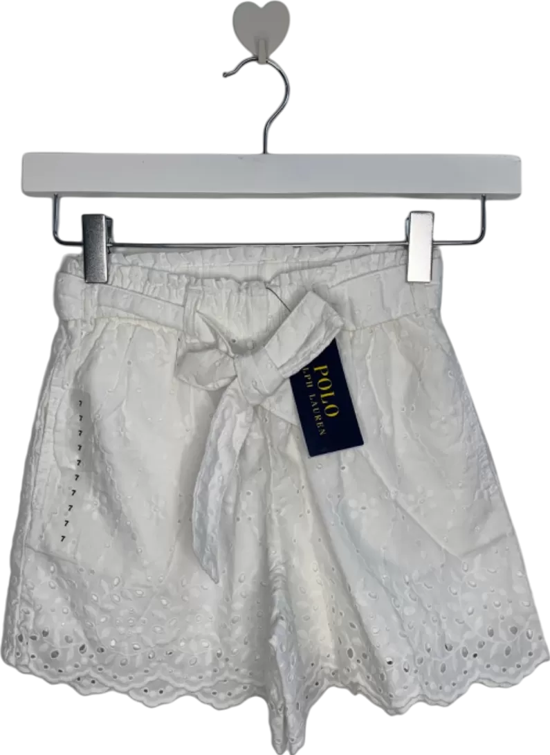 Polo Ralph Lauren White Broderie lace Shorts - 7 yrs