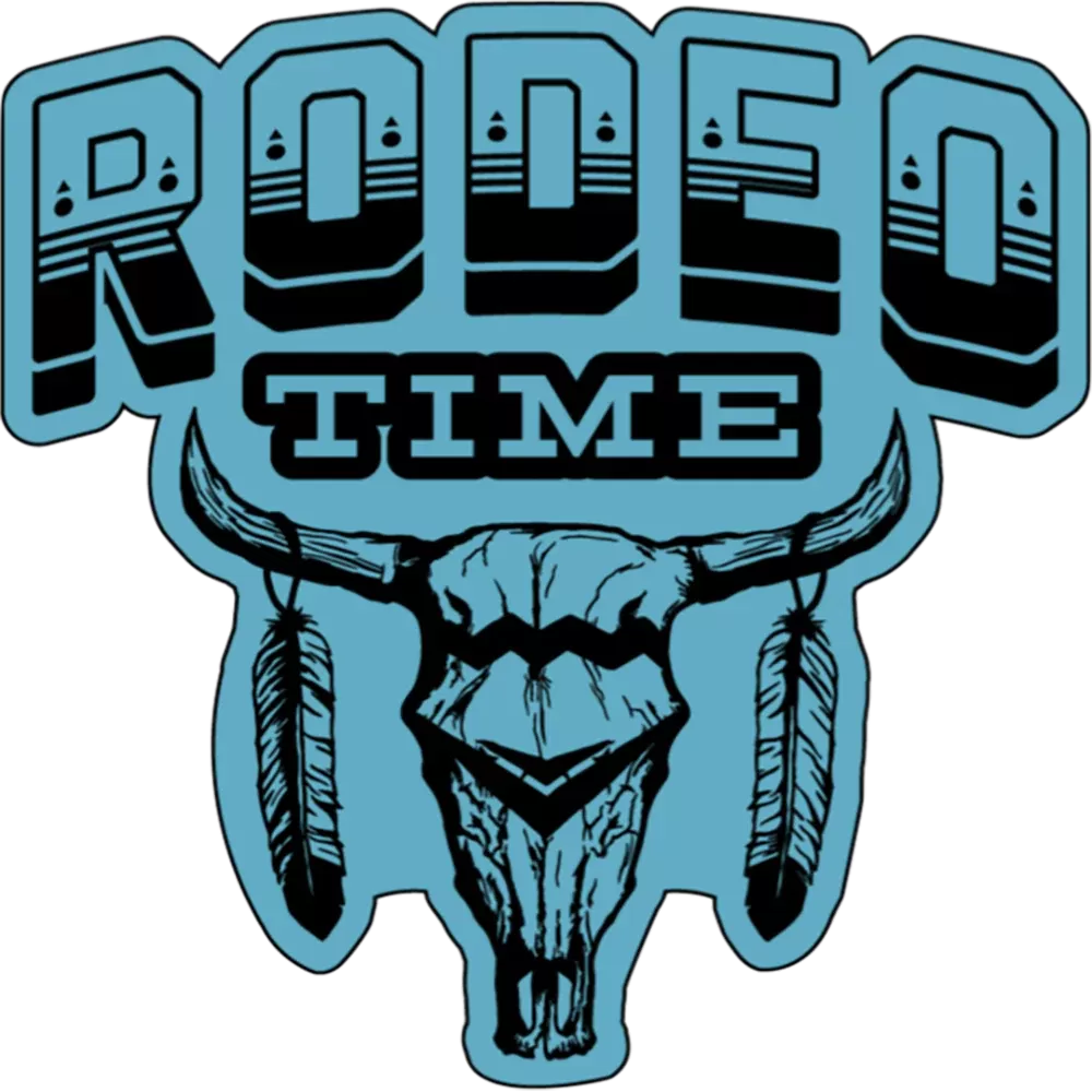 Rodeo Time Skull Decal