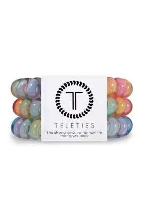 TELETIES Large Hair Ties - Rainbow Road