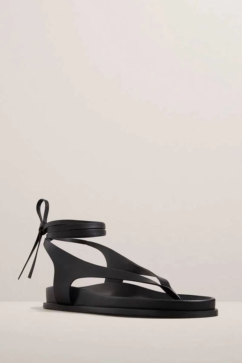 THE SHEL SANDAL-BLACK