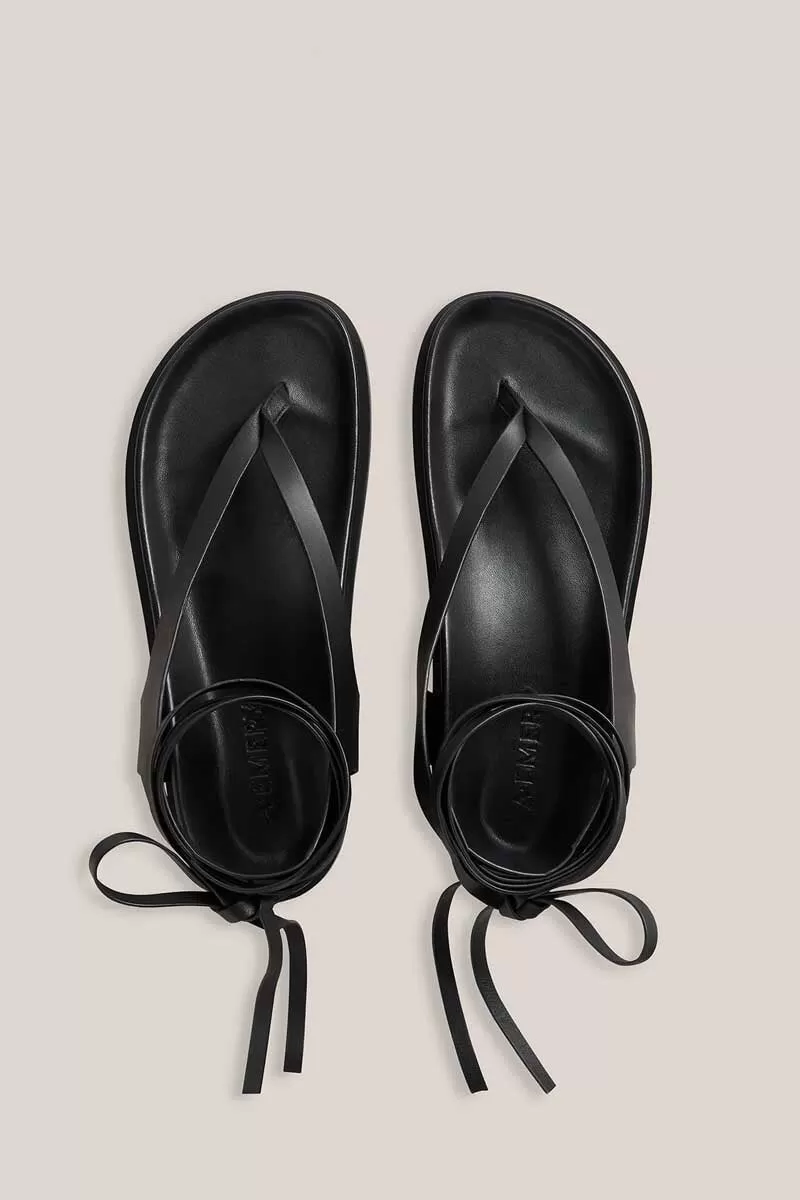 THE SHEL SANDAL-BLACK