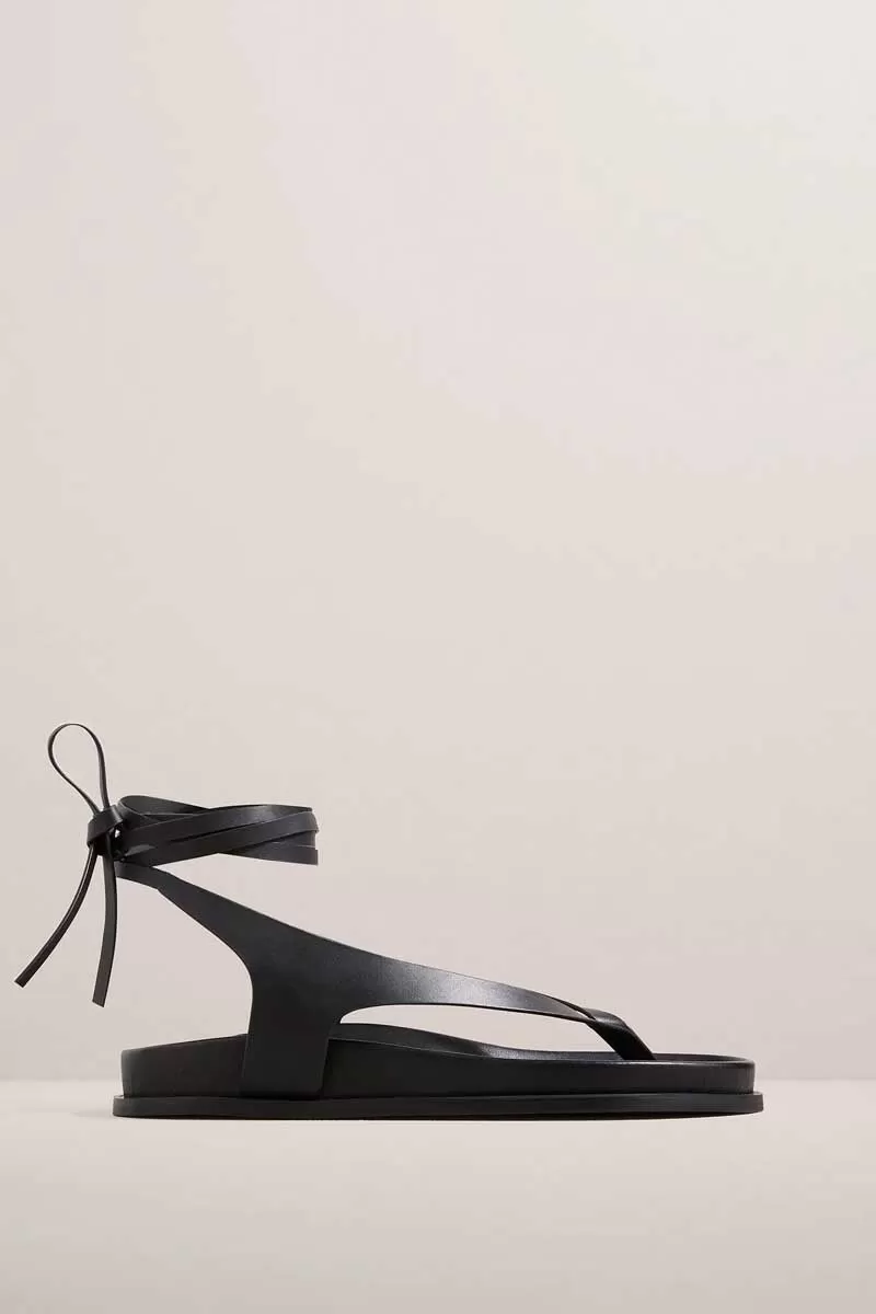 THE SHEL SANDAL-BLACK