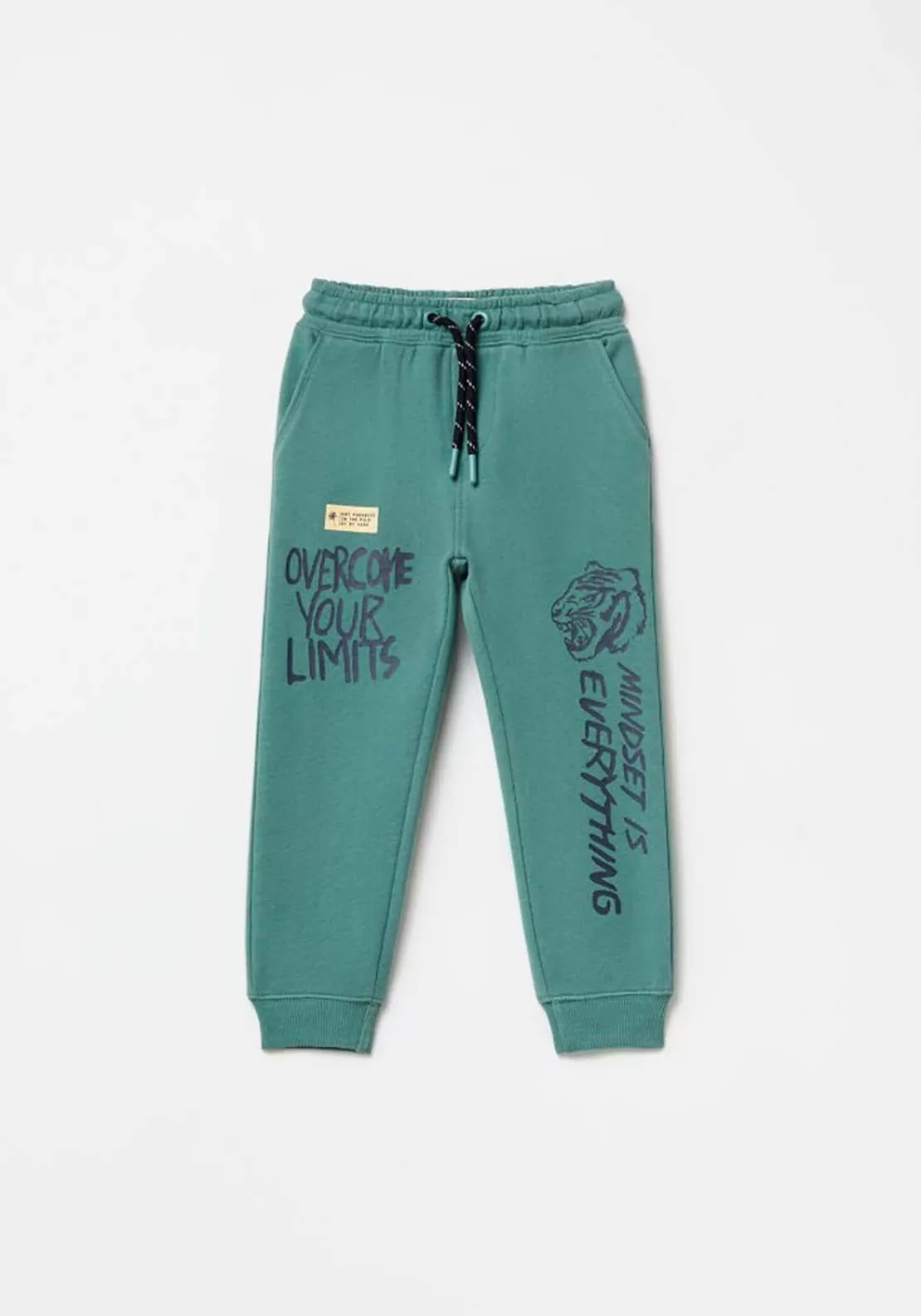 Tiger Print Joggers - Green