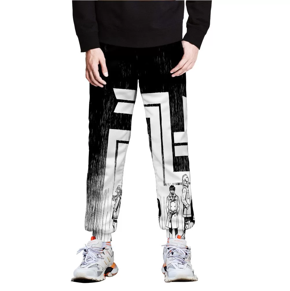 Tokyo Revengers Cool Black and White Anime Pants High Quality