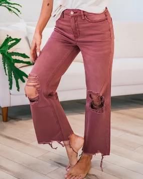 Vervet Currant 90's Crop Flare Jeans