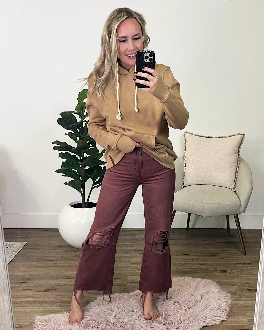 Vervet Currant 90's Crop Flare Jeans