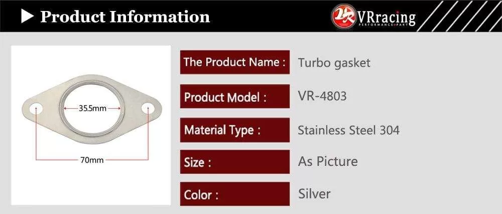 VR - Wastegate 38mm gasket stainless steel 304 gasket VR4803