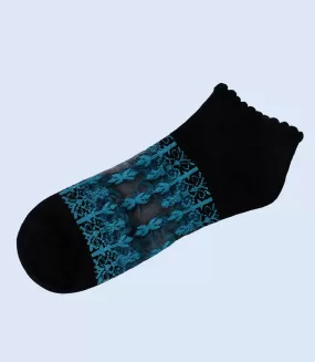 WA1351-BLACK/FRZ-Women Ankle Sock