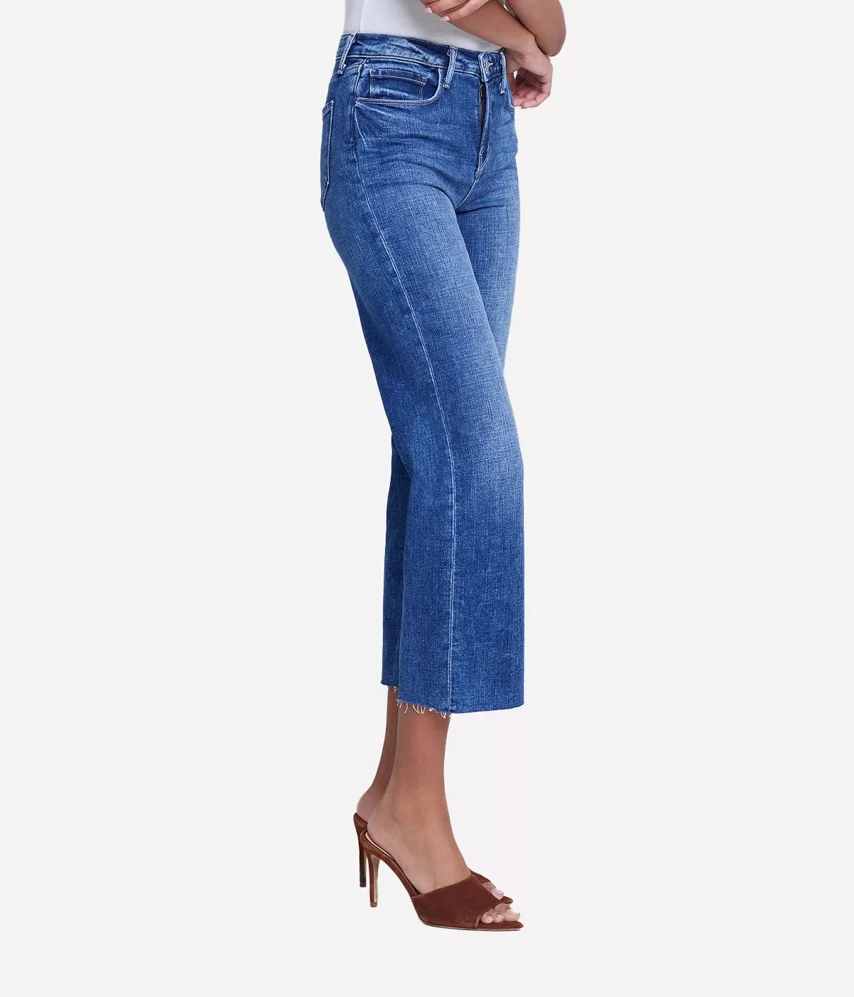 Wanda High Rise Cropped Wide Leg Jean in Wilcox