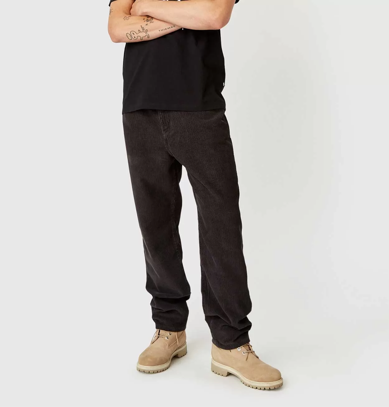 Wood Wood Harold Corduroy Trousers in Dark Green